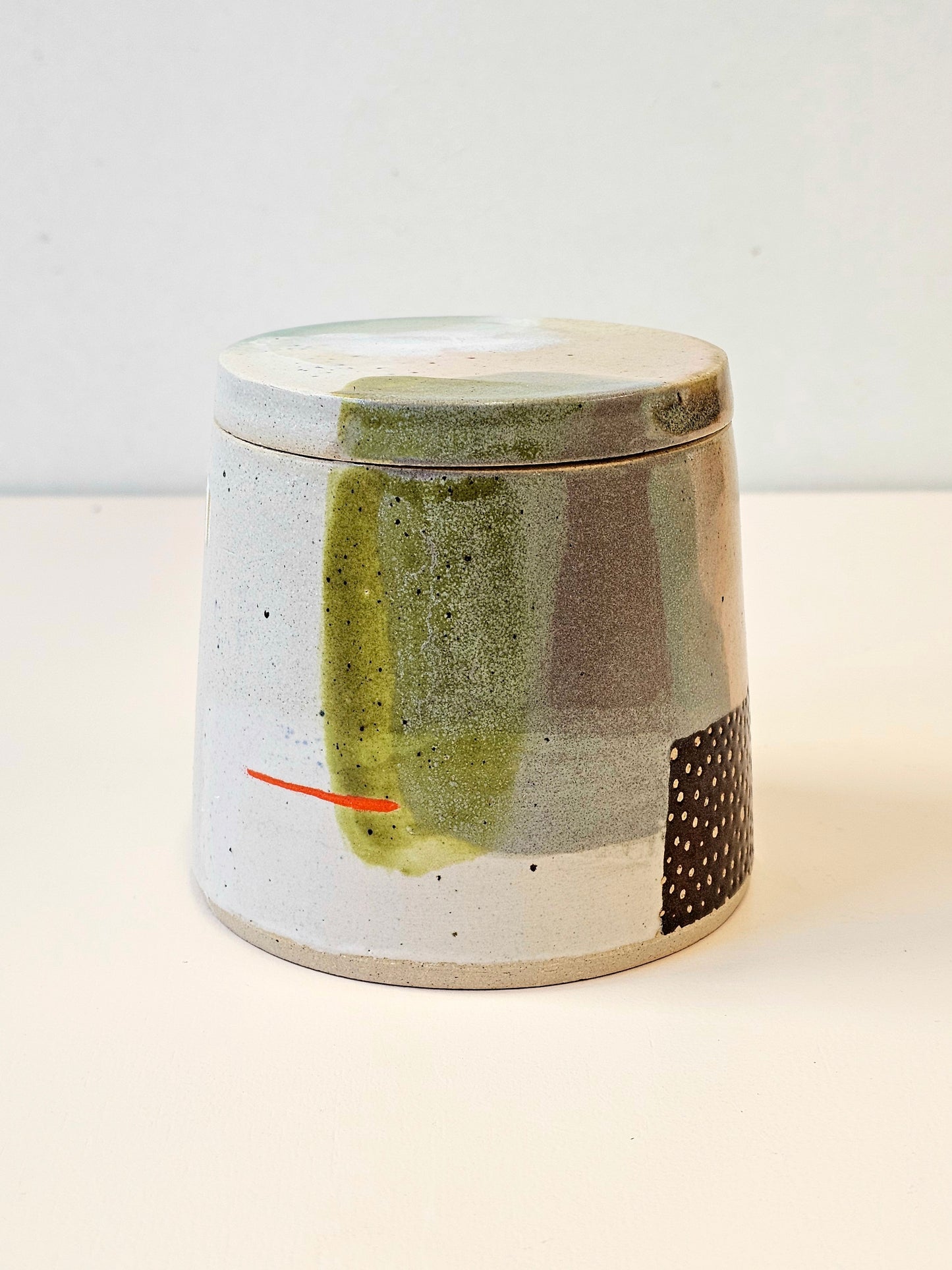 Stoneware Lidded Jar