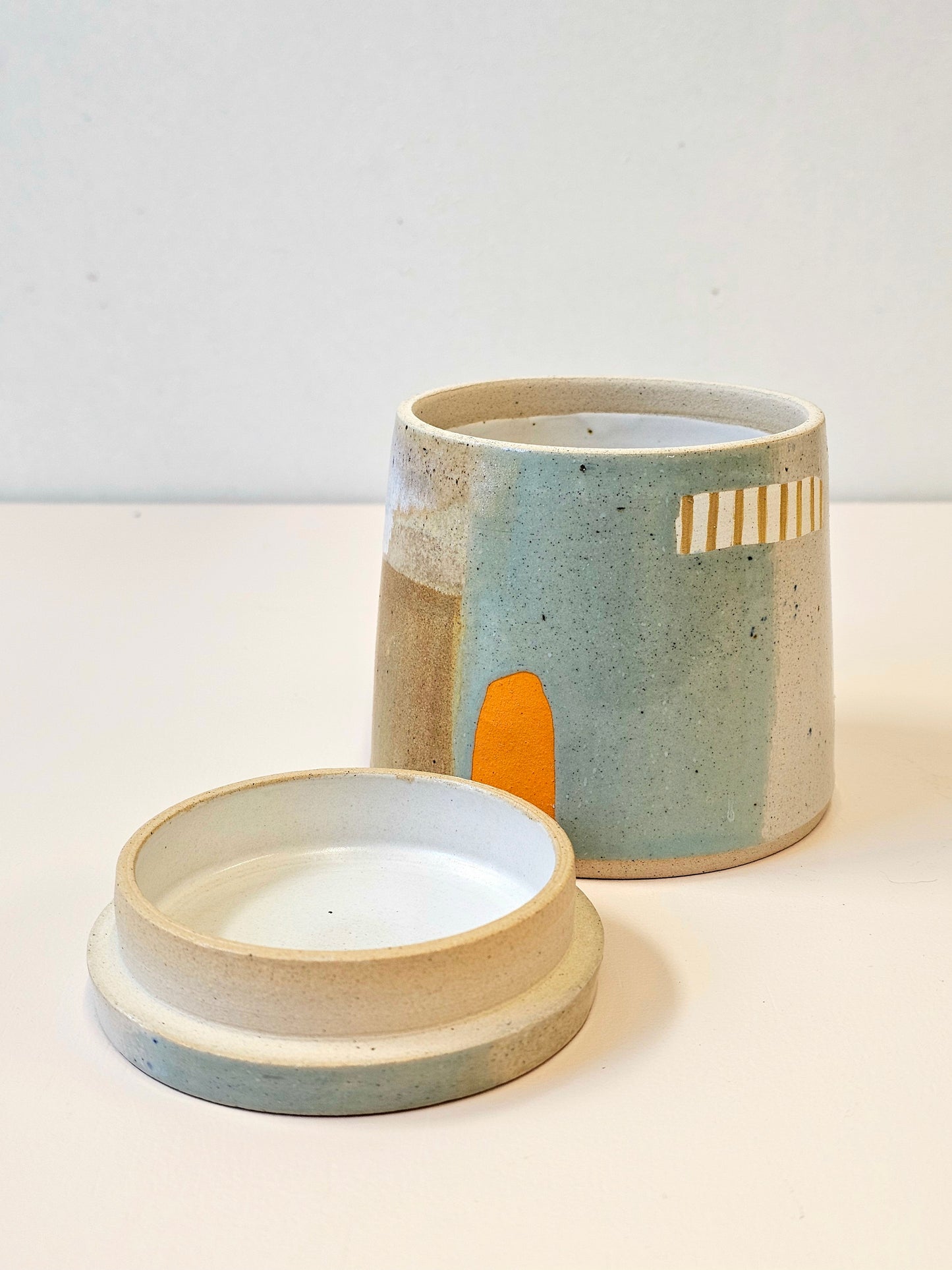 Stoneware Lidded Jar