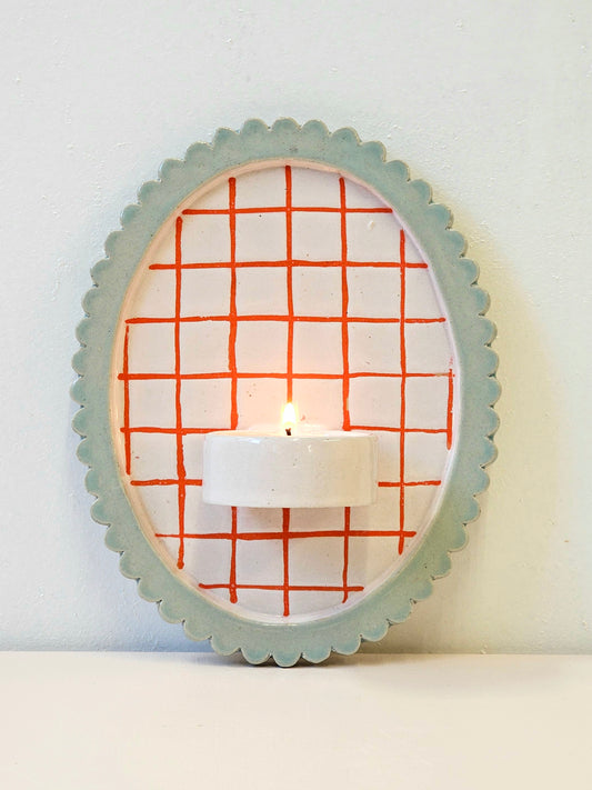 Stoneware Tealight Sconce
