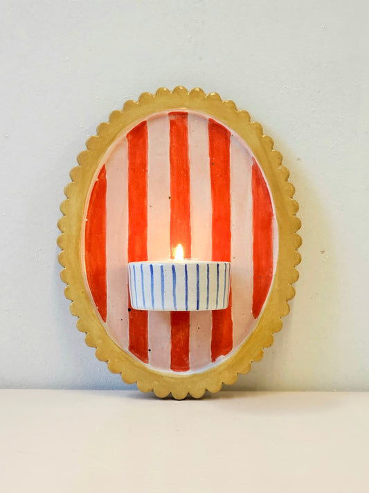 Stoneware Tealight Sconce