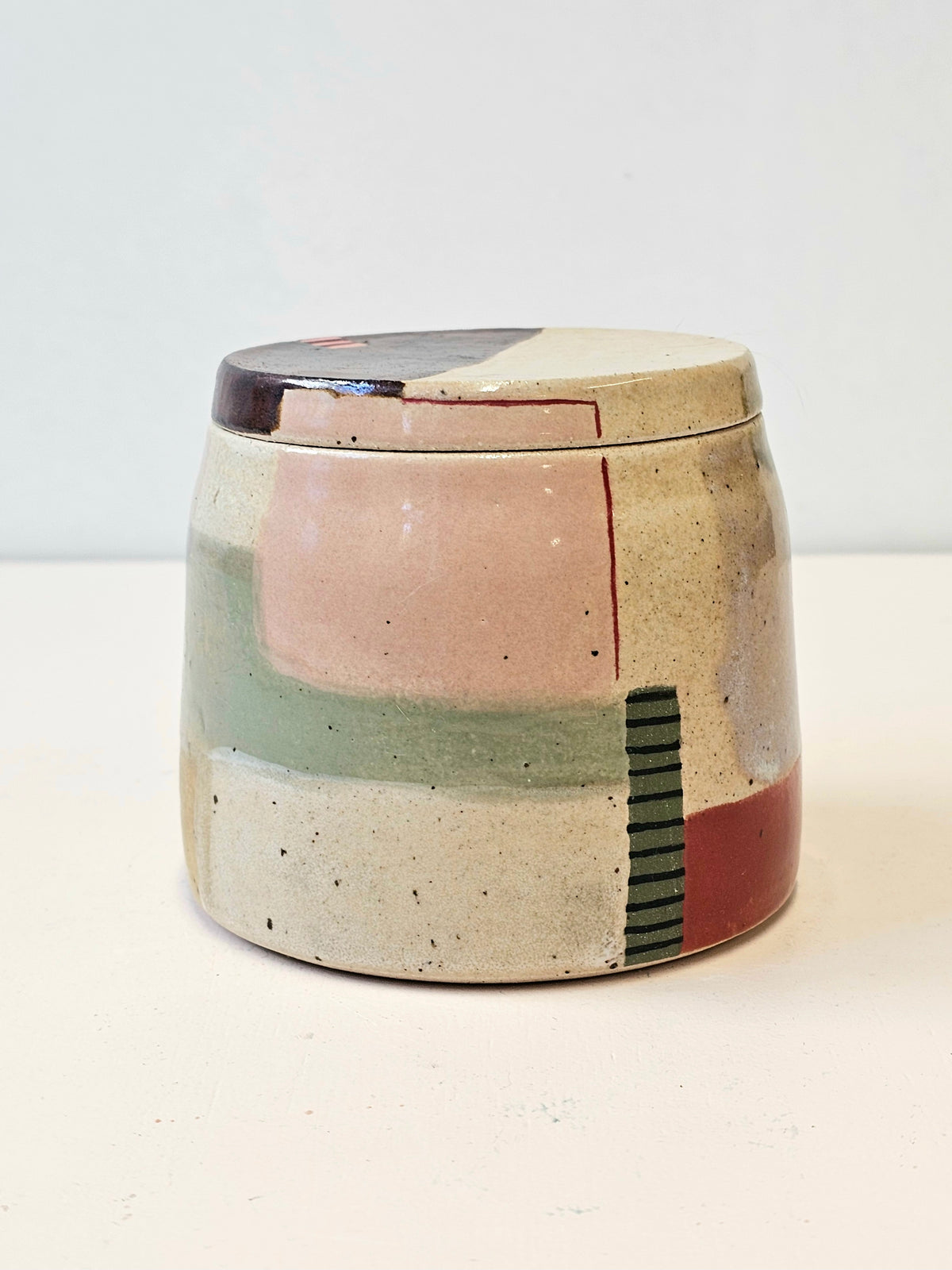 Stoneware Lidded Jar